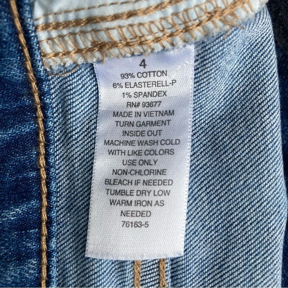 a.n.a‎ High Rise Straight Leg Adaptive Jeans Medium Wash Raw Hem Blue Size 4